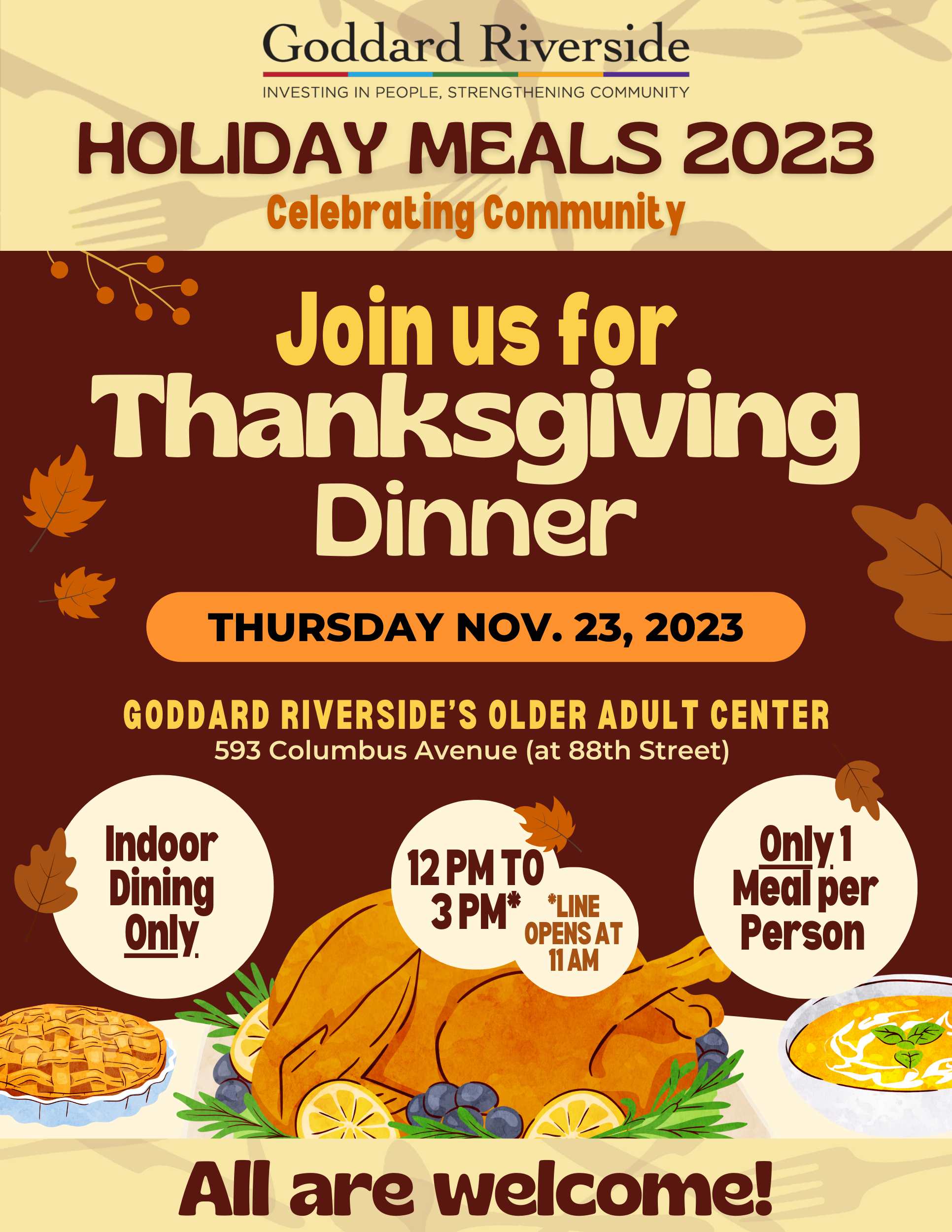 Holiday Meals Thanksgiving Flyer 2023_English image