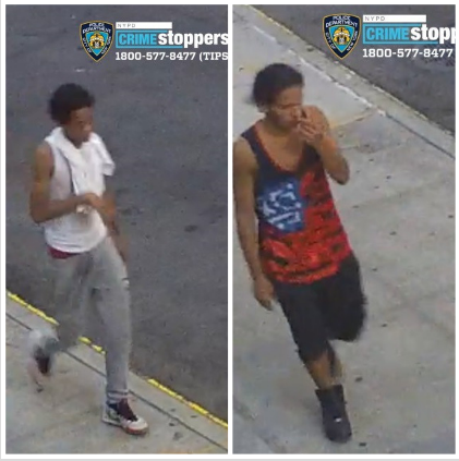 Crime stopper surveillance photos of the two suspects