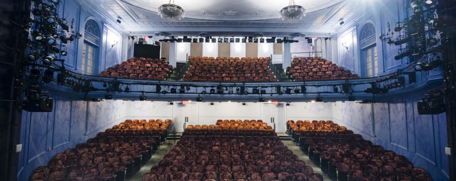 the seating inside of Second Stage's Hayes Theater