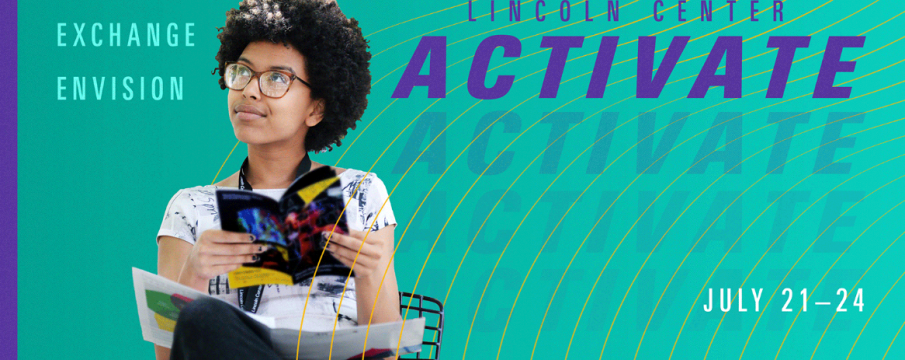 lincoln center activate promo with woman reading