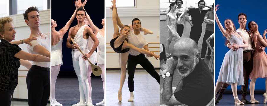 a collage of ballet performances and individuals practicing