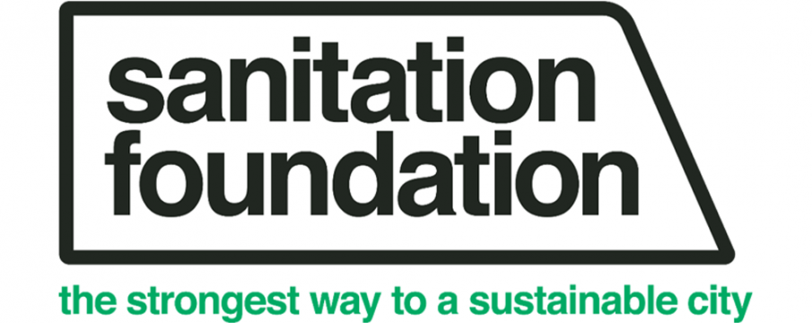 sanitation foundation logo of a black truck outline 