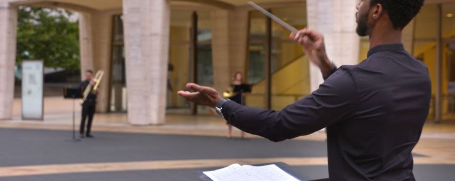 composer on lincoln center plaza