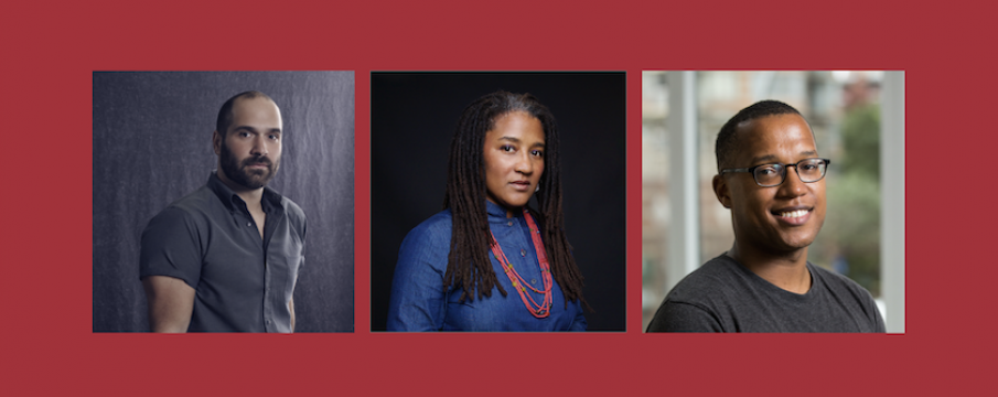 headshots of Marco Ramirez, Lynn Nottage, Branden Jacobs-Jenkins