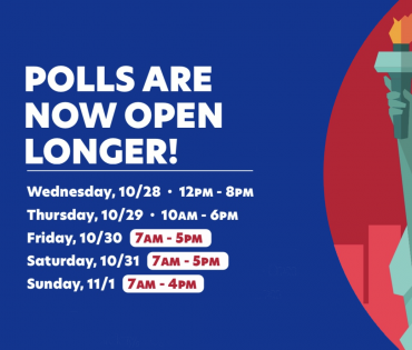 Early Voting Hours Extended Friday-Sunday