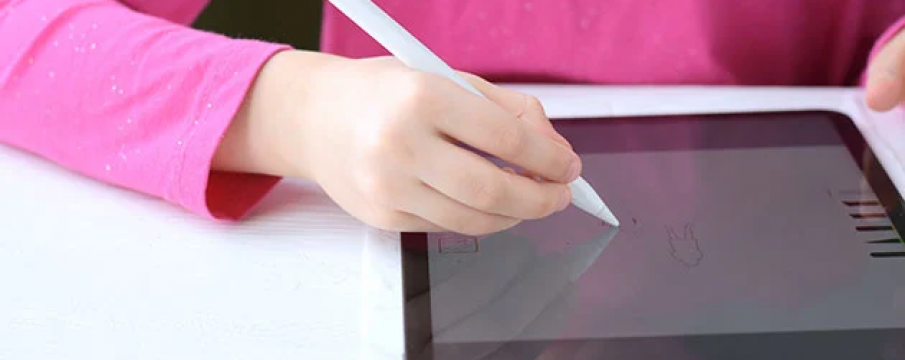 student using a tablet