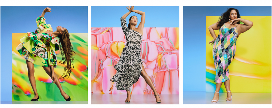 editorial images of the designer dress collection from Target's press release