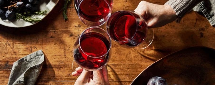 people cheering glasses of wine