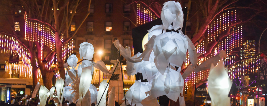 A Gamechanging Lighting Display in Lincoln Square