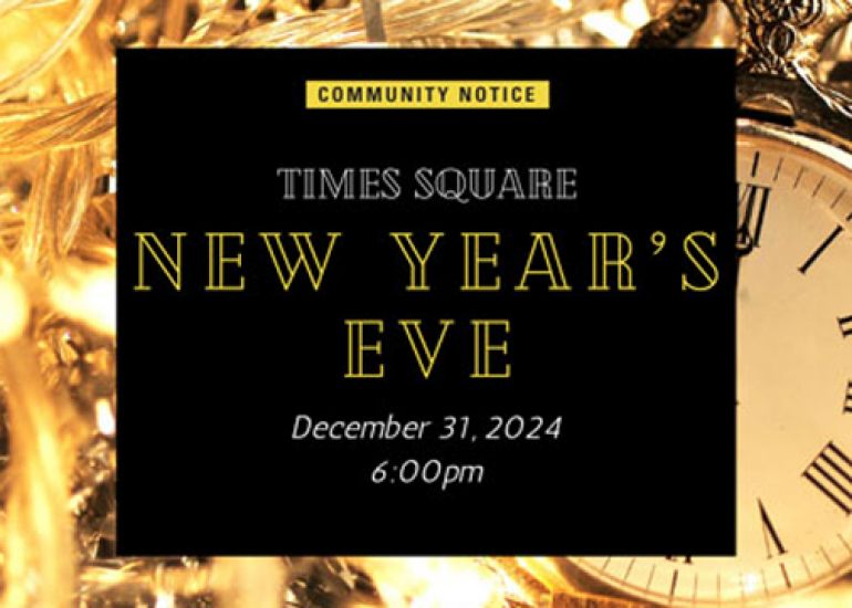 New Year’s Eve Community Notice 2024